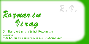 rozmarin virag business card